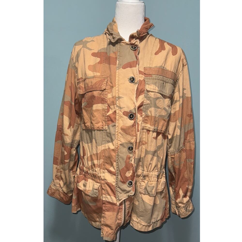 Free People Womens XS Jacket Lightweight Spring Everyday Lead The Way Camouflage